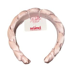 Scunci Light Pink Satin Braided Headband